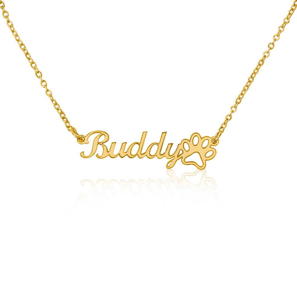 Classic Paw Print Name Necklace — product image 3