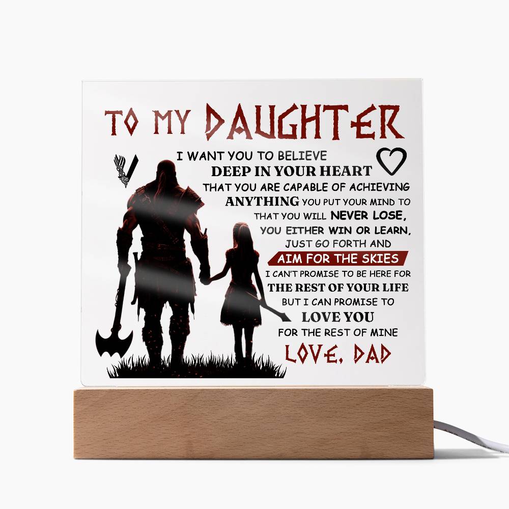 To My Daughter Skies – Acrylic Square — product image