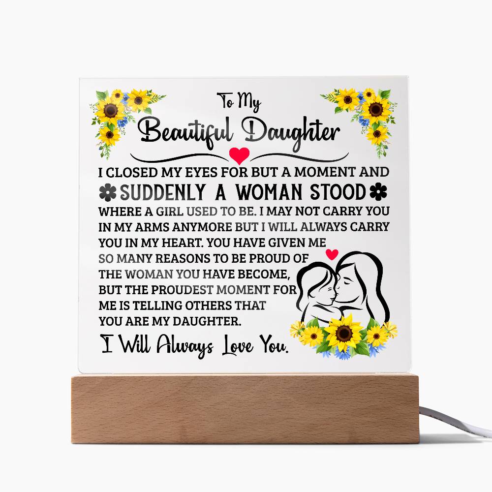 To My Daughter – Acrylic Square — product image