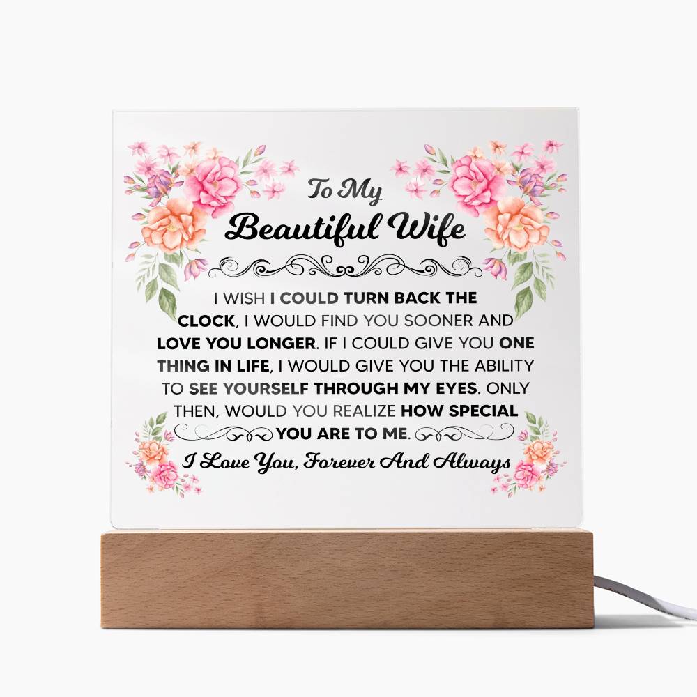 To My Beautiful Wife – Acrylic Square — product image