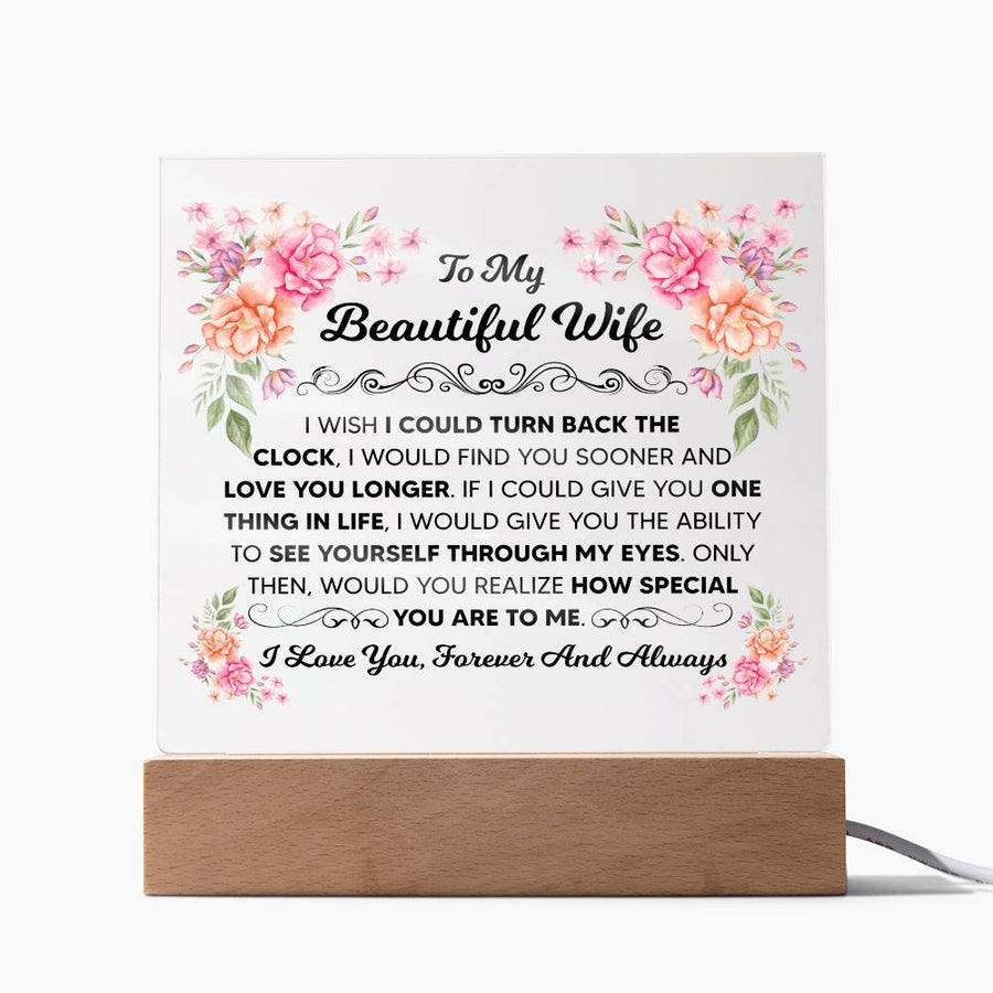 To My Beautiful Wife – Acrylic Square — product image