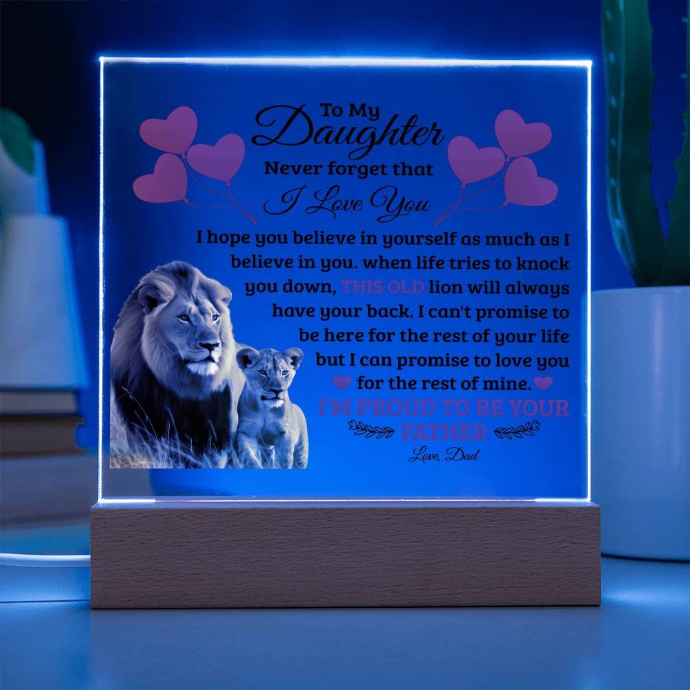 To My Daughter Old Lion – Acrylic Square — product image 5