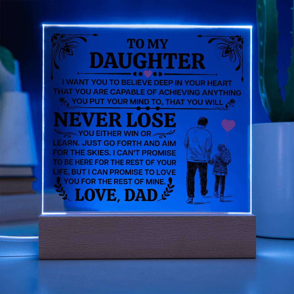 To My Daughter Promise – Acrylic Square — product image 4