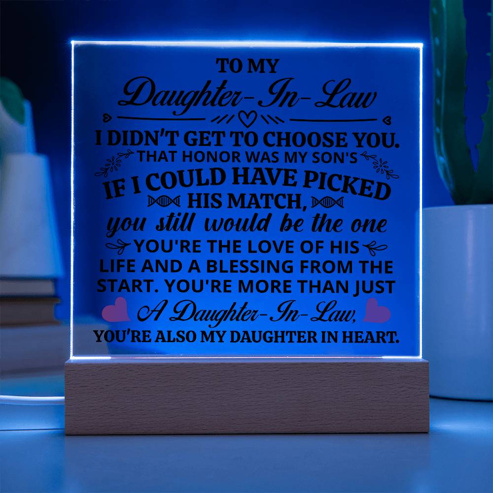 To My Daughter-in-Law Honor – Acrylic Square — product image 5