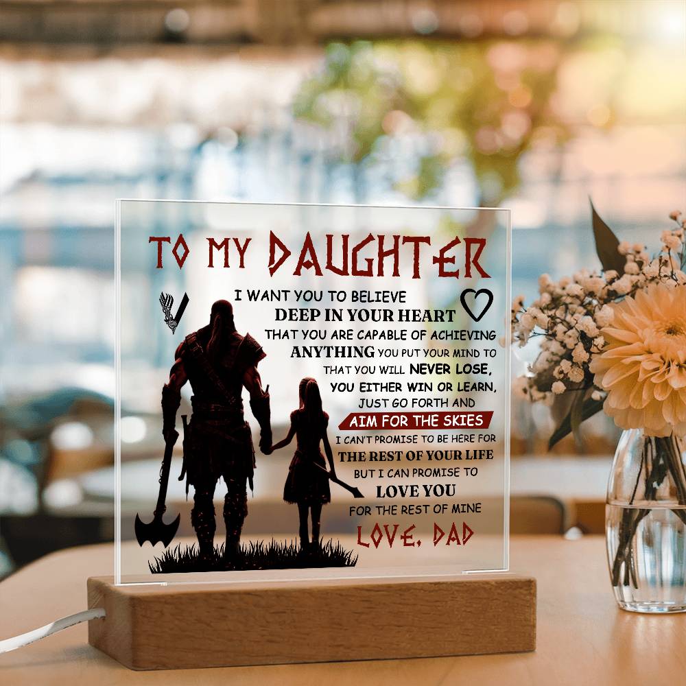 To My Daughter Skies – Acrylic Square — product image 2