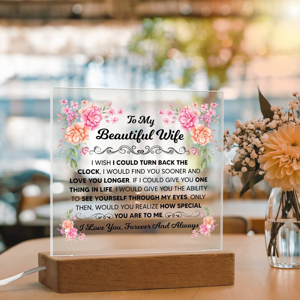 To My Beautiful Wife – Acrylic Square — product image 2