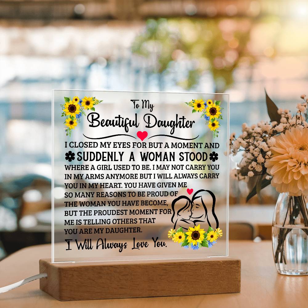 To My Daughter – Acrylic Square — product image 2