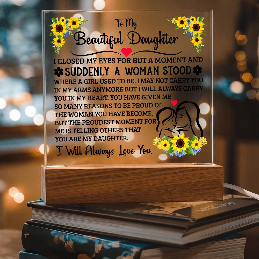 To My Daughter – Acrylic Square — product image 3