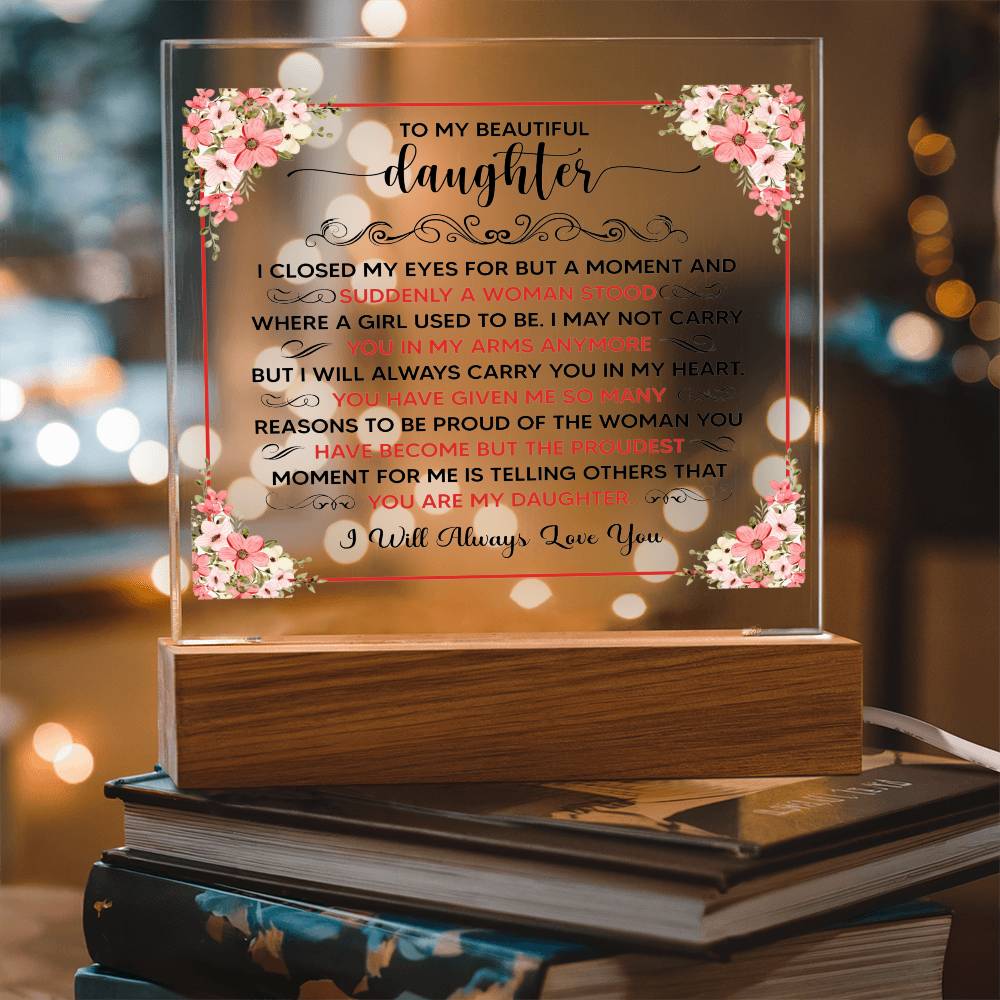 To My Beautiful Daughter – Acrylic Square — product image 3