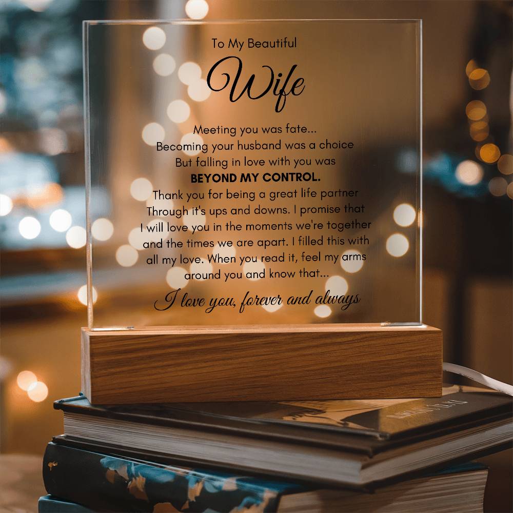 To My Wife Fate – Acrylic Square — product image 3