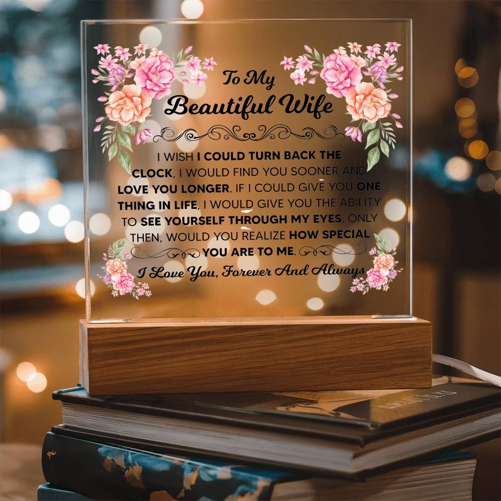 To My Beautiful Wife – Acrylic Square — product image 3