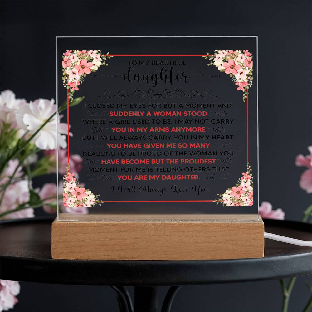 To My Beautiful Daughter – Acrylic Square — product image 4