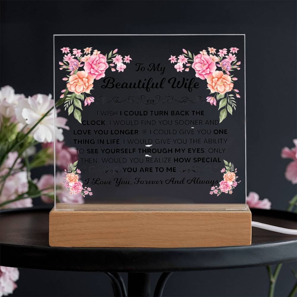 To My Beautiful Wife – Acrylic Square — product image 4