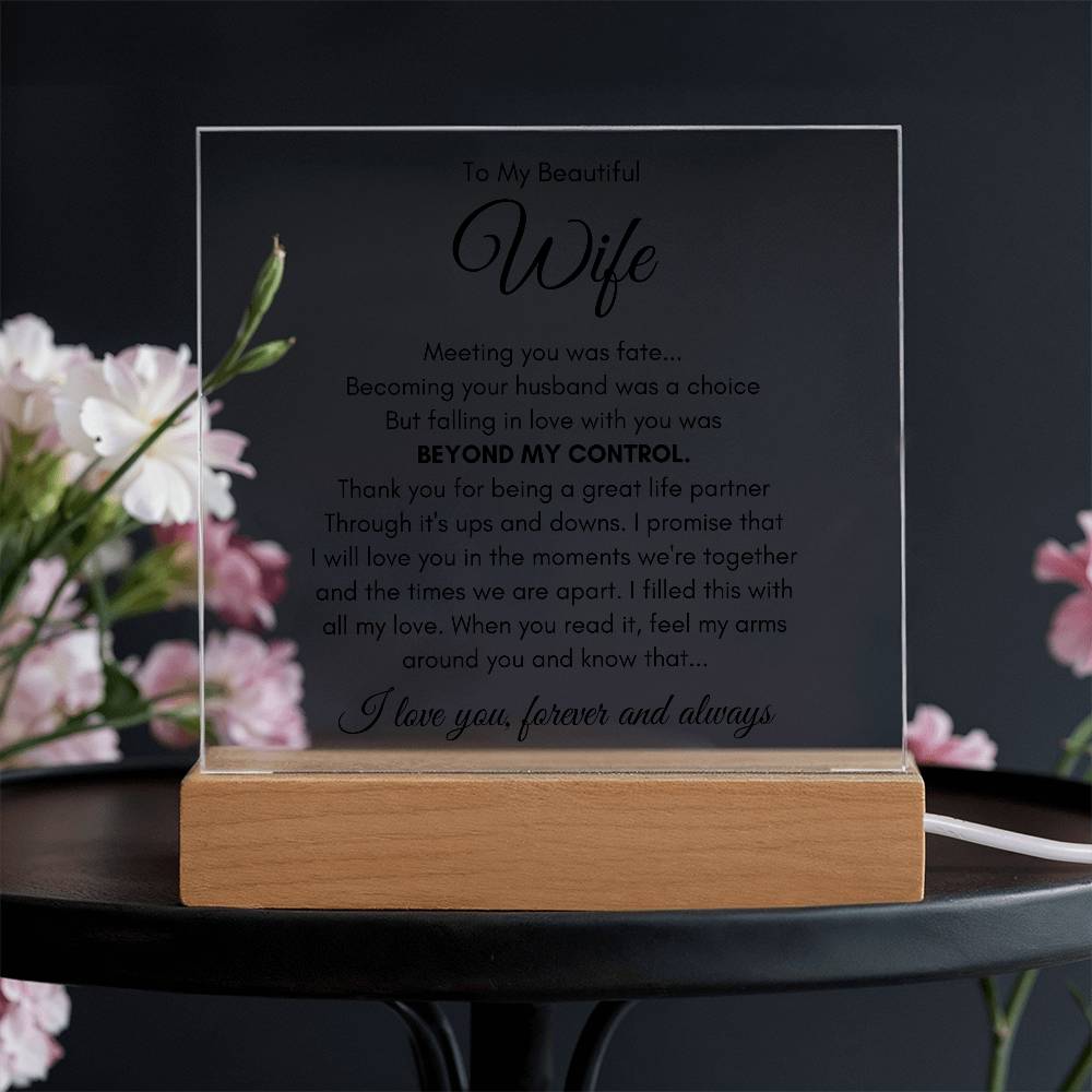 To My Wife Fate – Acrylic Square — product image 4