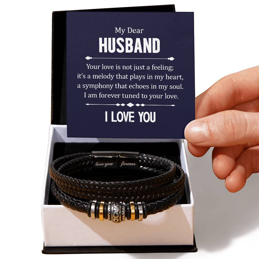 Your Love is not Just a Feeling - Means Leather Bracelet — product image