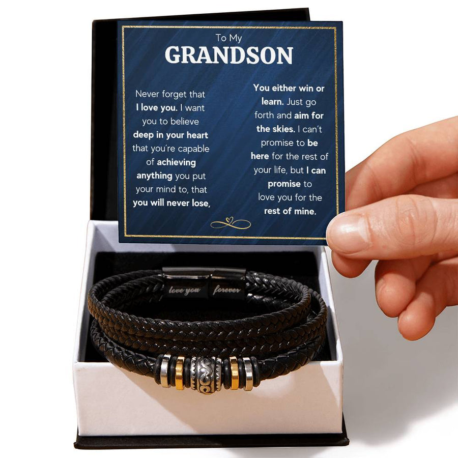 Never Forget Love You Forever (To My Grandson) – Bracelet — product image