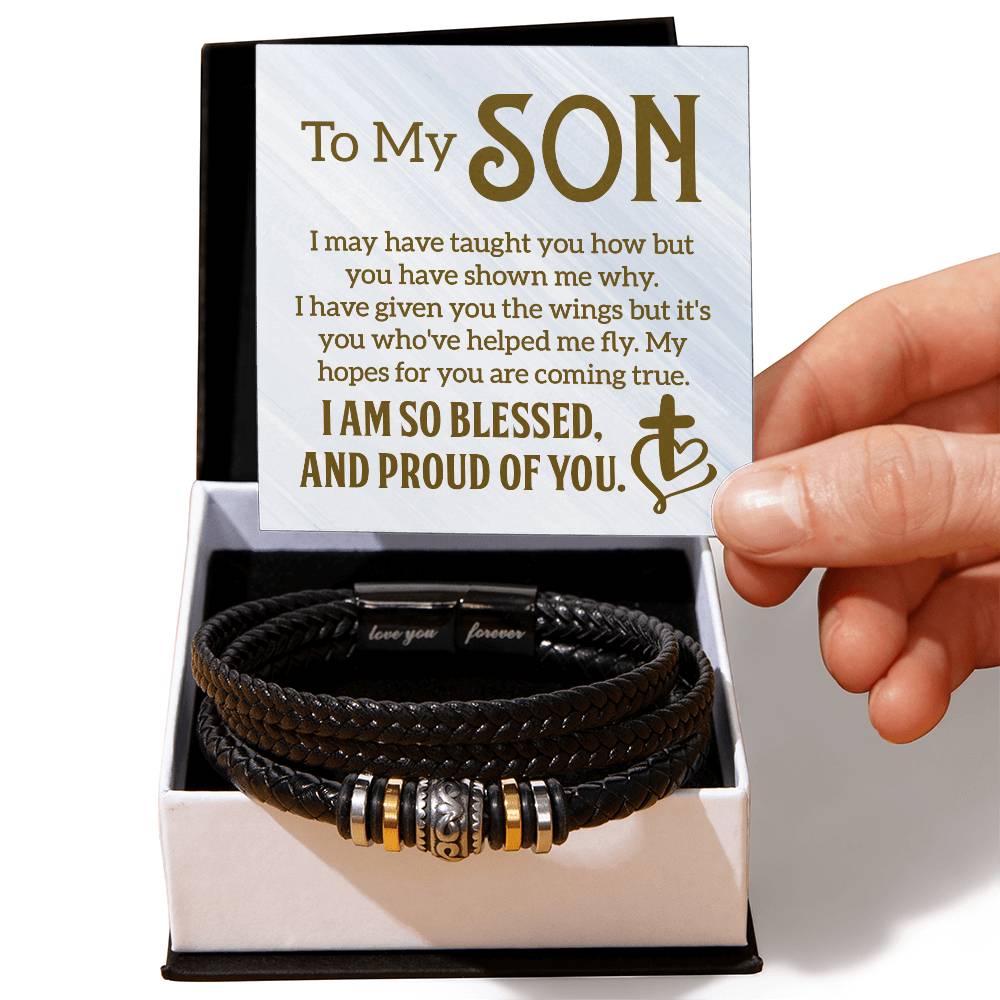 To My Son - Mens Leather Bracelet — product image