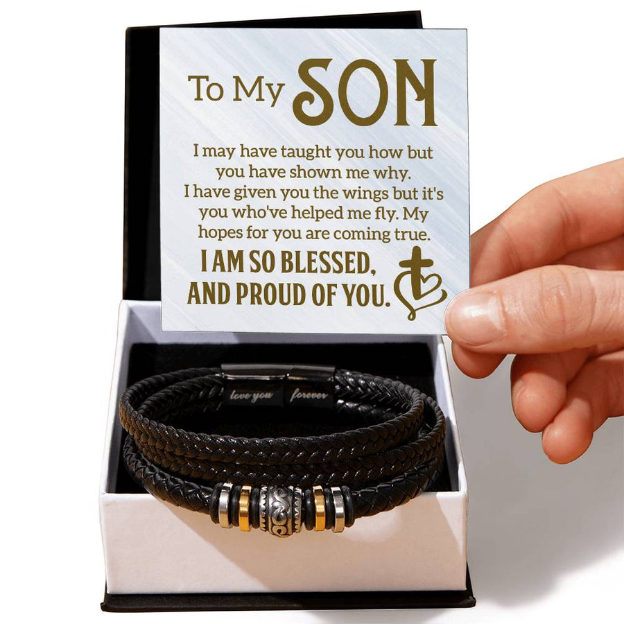 To My Son - Mens Leather Bracelet — product image