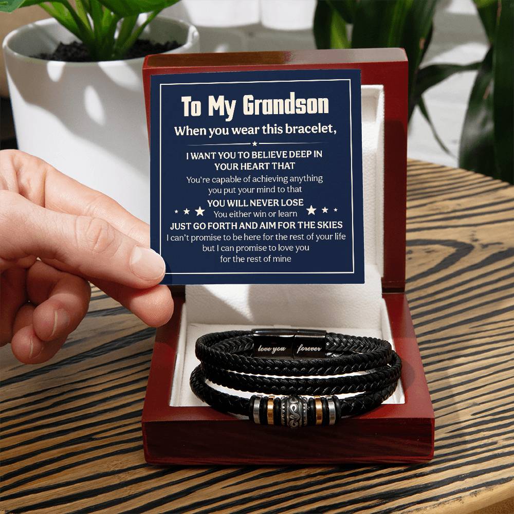 Love You Forever Will Never Lose (To My Grandson) – Bracelet — product image 3