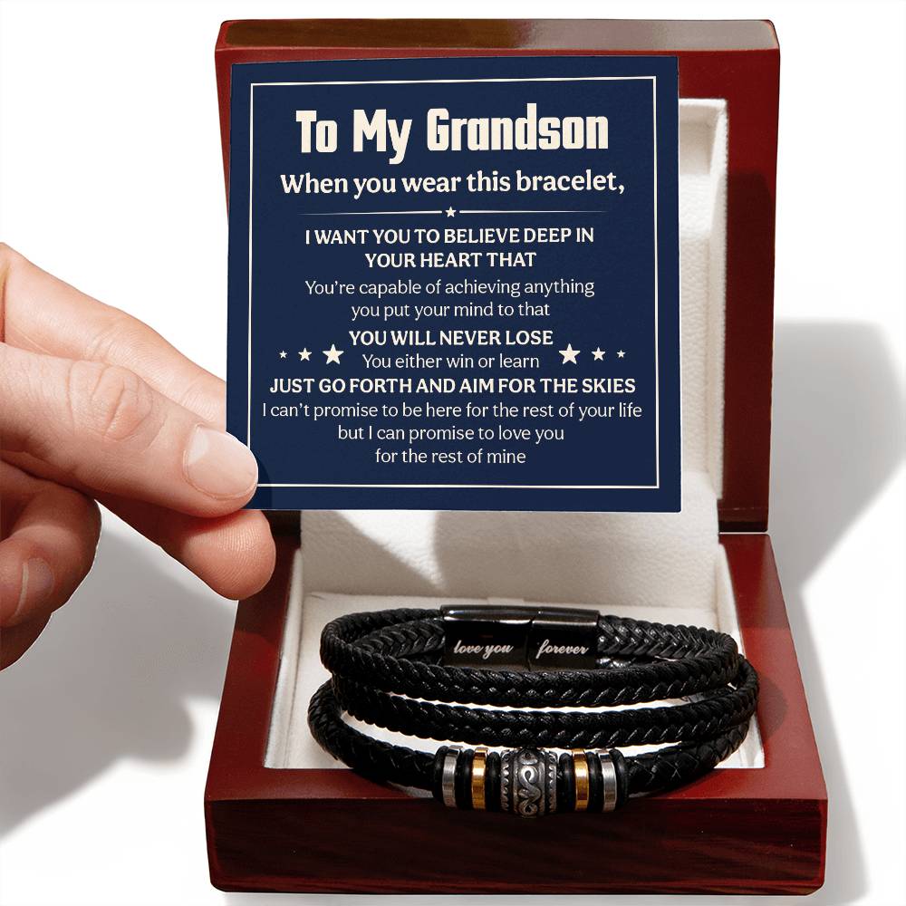 Love You Forever Will Never Lose (To My Grandson) – Bracelet — product image 2