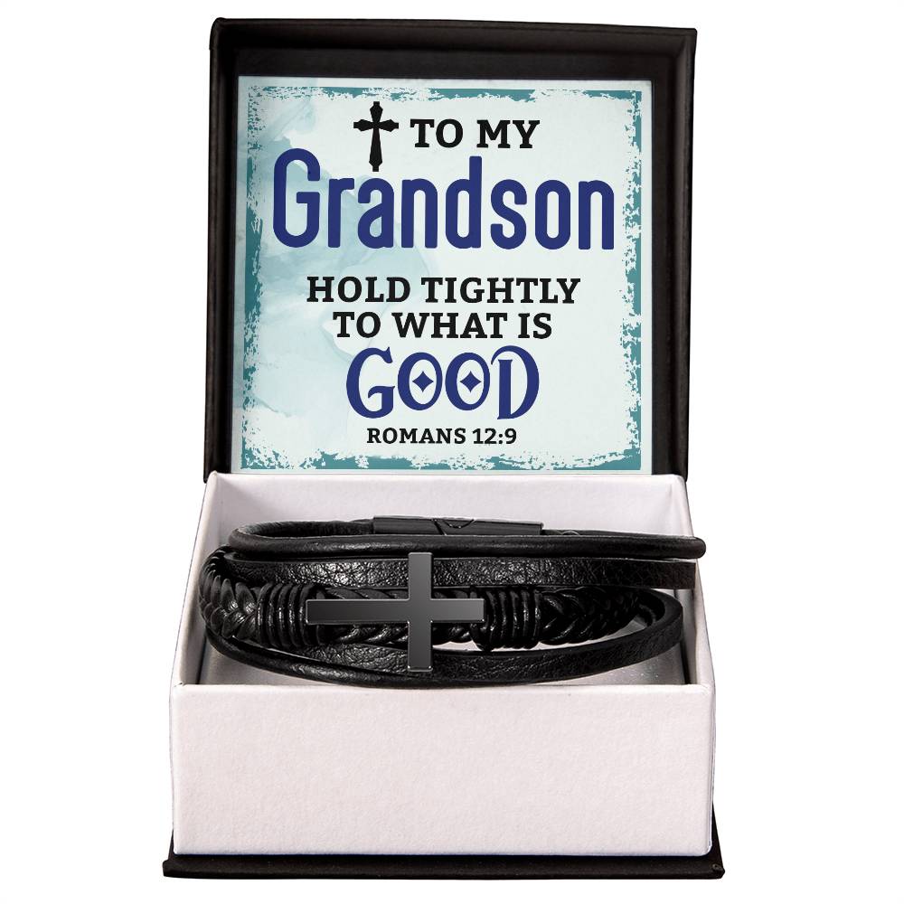 Hold Tightly - Cross Leather Bracelet — product image