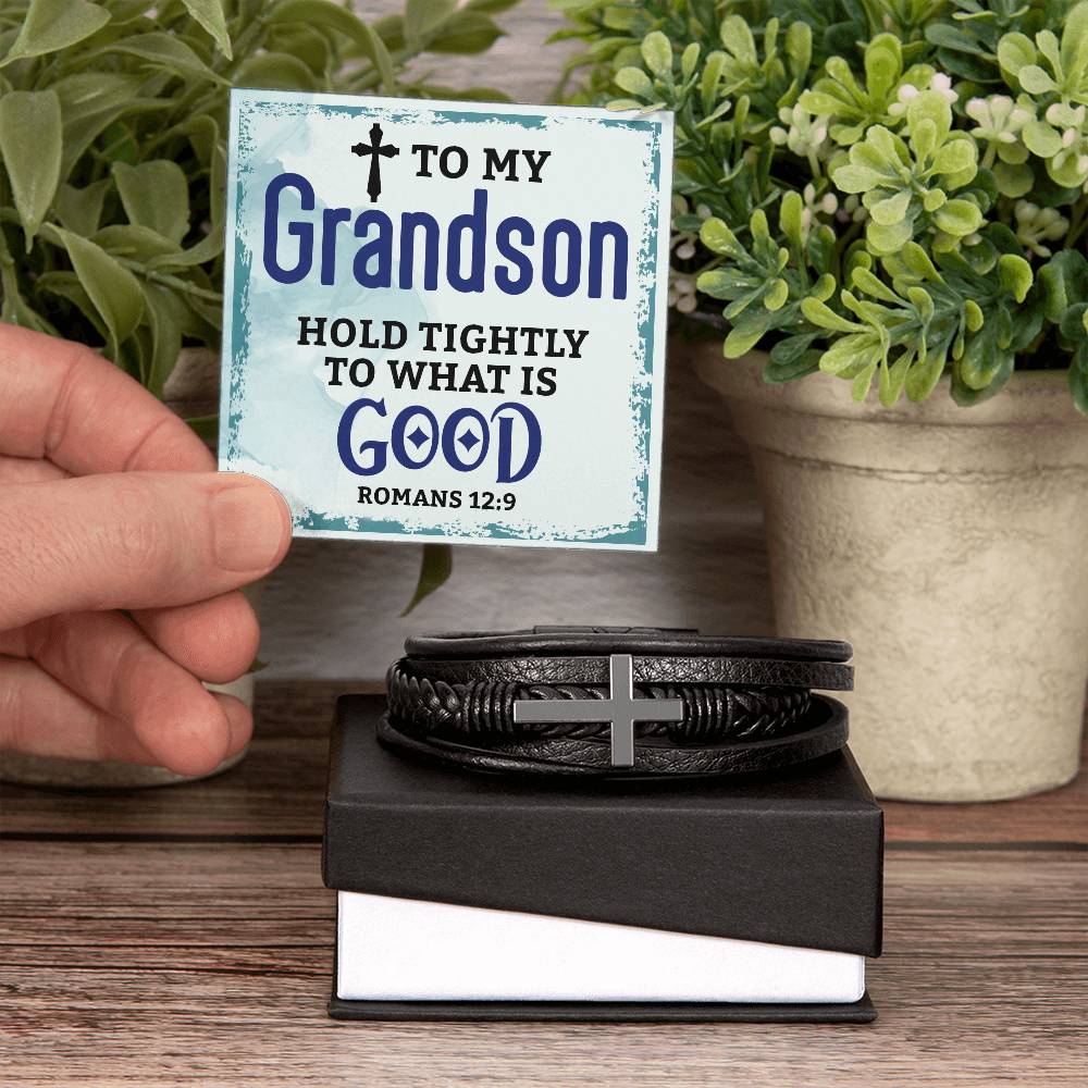 Hold Tightly - Cross Leather Bracelet — product image 4