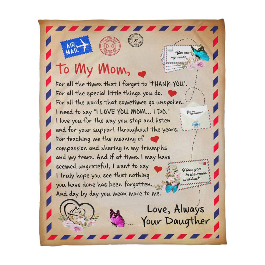 To My Mom Thank You – Coral Fleece Blanket — product image