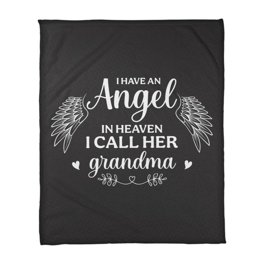 I Have an Angel in Heaven, I Call Her Grandma – Coral Fleece Blanket — product image