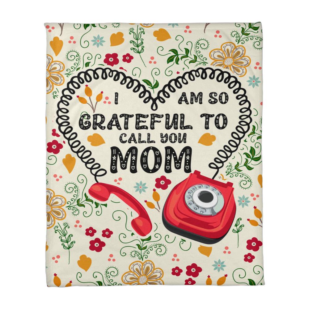 I Am So Grateful – Coral Fleece Blanket — product image