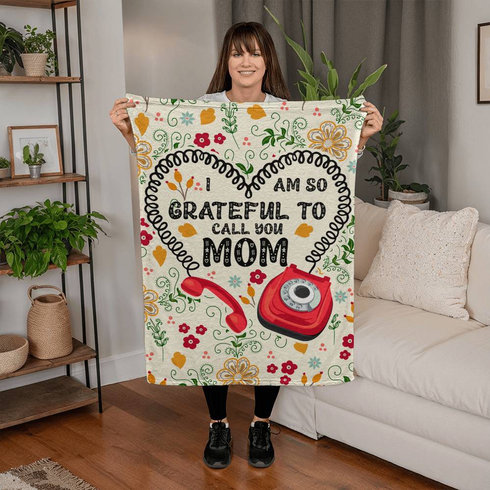 I Am So Grateful – Coral Fleece Blanket — product image 2