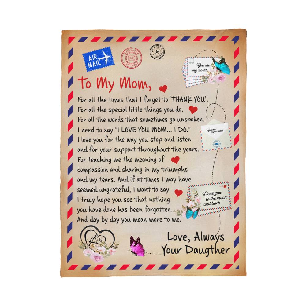 To My Mom Thank You – Coral Fleece Blanket — product image 2
