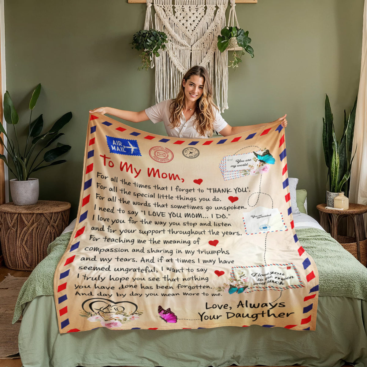 To My Mom Thank You – Coral Fleece Blanket — product image 3