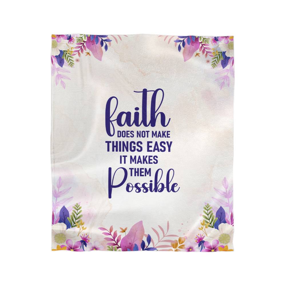 Faith Does Not Make Things Easy – Mink Touch Fleece Blanket — product image