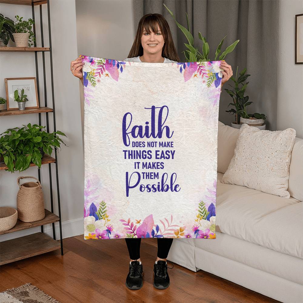 Faith Does Not Make Things Easy – Mink Touch Fleece Blanket — product image 2