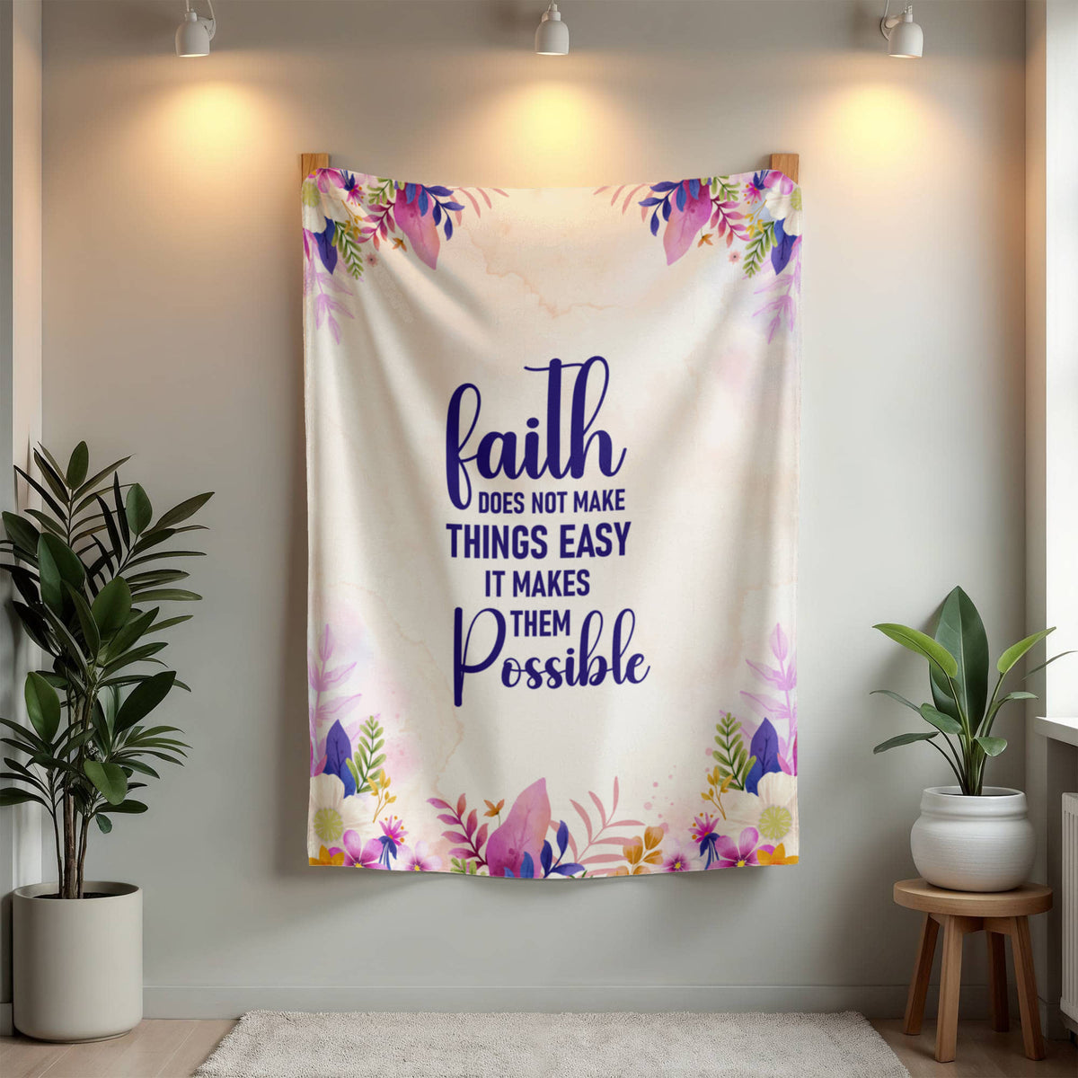 Faith Does Not Make Things Easy – Mink Touch Fleece Blanket — product image 3