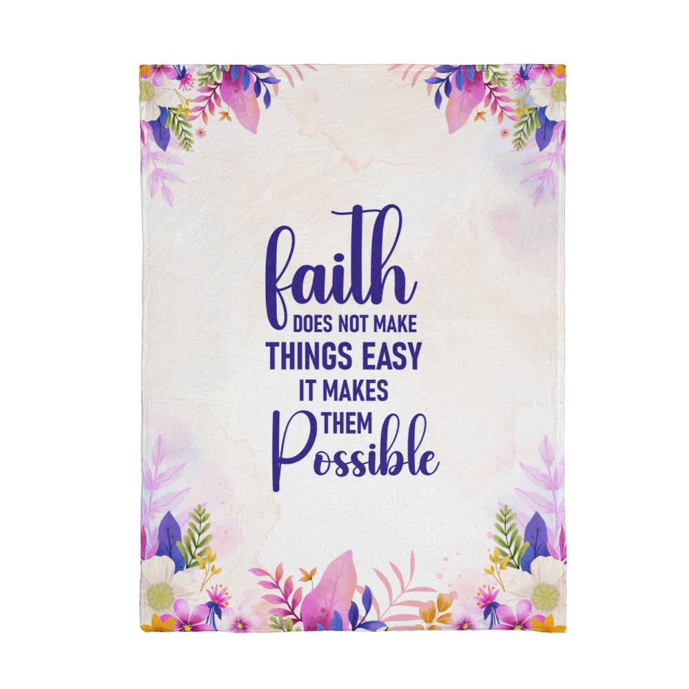 Faith Does Not Make Things Easy – Mink Touch Fleece Blanket — product image 4