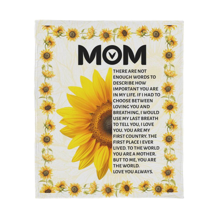 Dear Mom There Are Not Enough Words – Jersey Fleece Blanket — product image