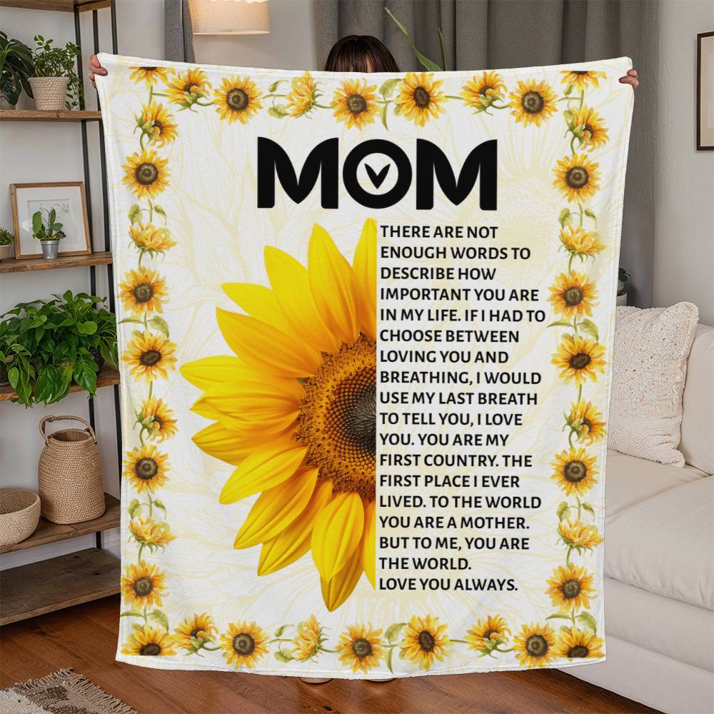 Dear Mom There Are Not Enough Words – Jersey Fleece Blanket — product image 2