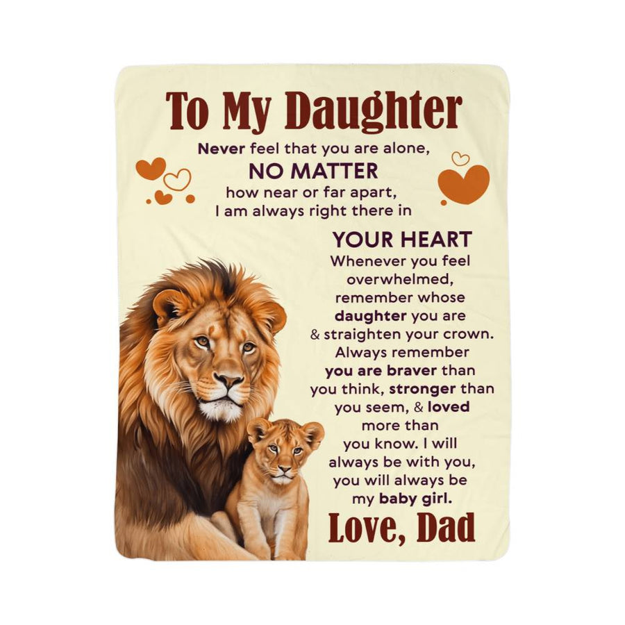 To My Daughter Never Feel Alone – Sherpa Fleece Blanket — product image