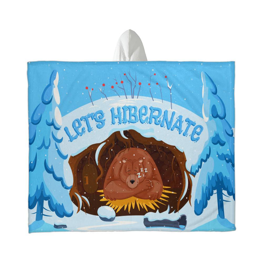 Let's Hibernate – Hooded Sherpa Fleece Blanket — product image