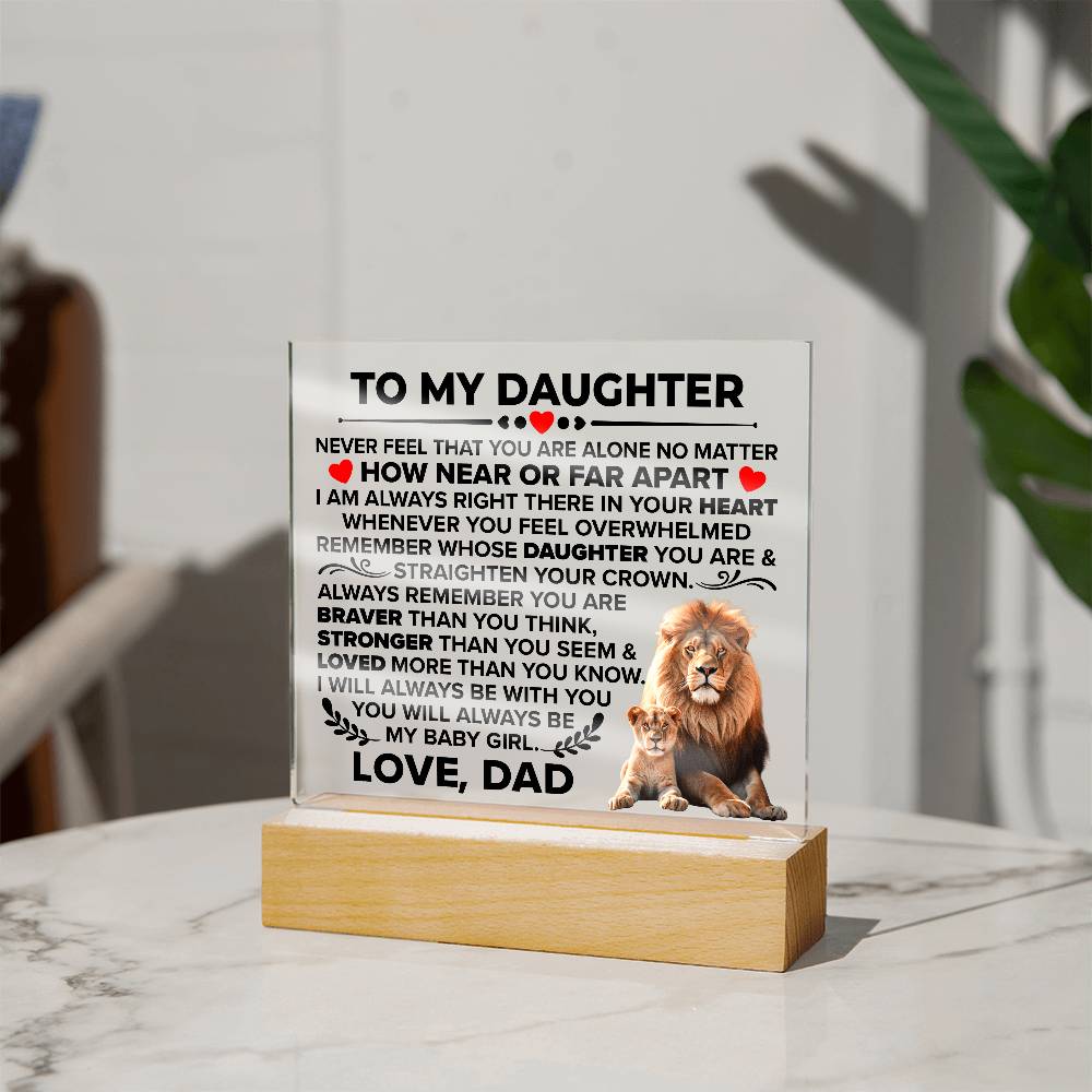 To My Daughter Braver – Acrylic Square — product image 12