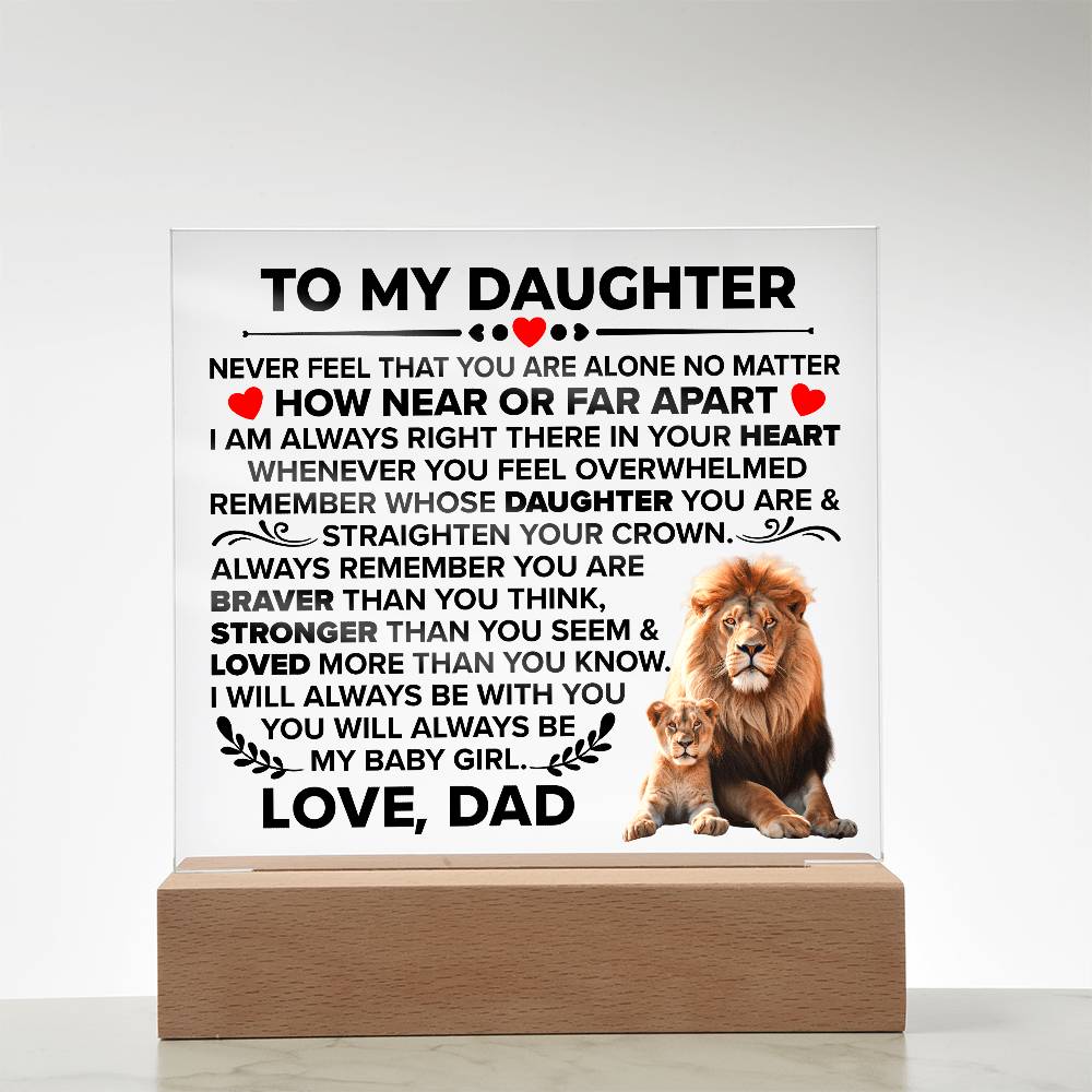 To My Daughter Braver – Acrylic Square — product image 9