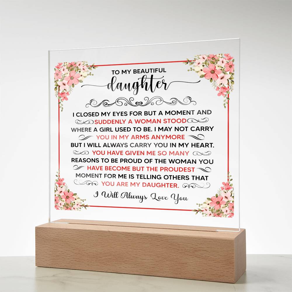 To My Beautiful Daughter – Acrylic Square — product image 12