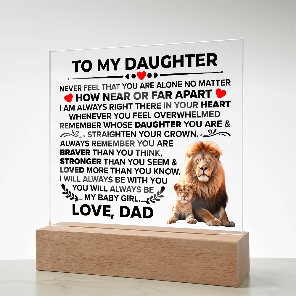 To My Daughter Braver – Acrylic Square — product image 10