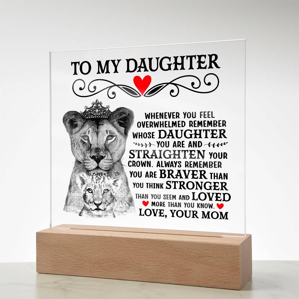 To My Daughter Lion Crown – Acrylic Square — product image 14