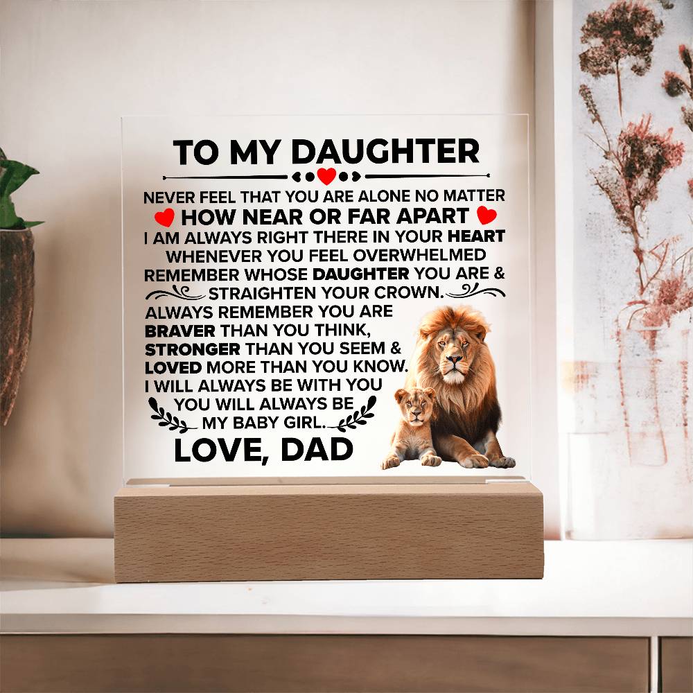 To My Daughter Braver – Acrylic Square — product image 13