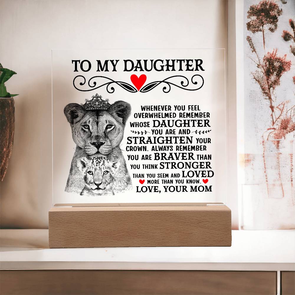 To My Daughter Lion Crown – Acrylic Square — product image 17