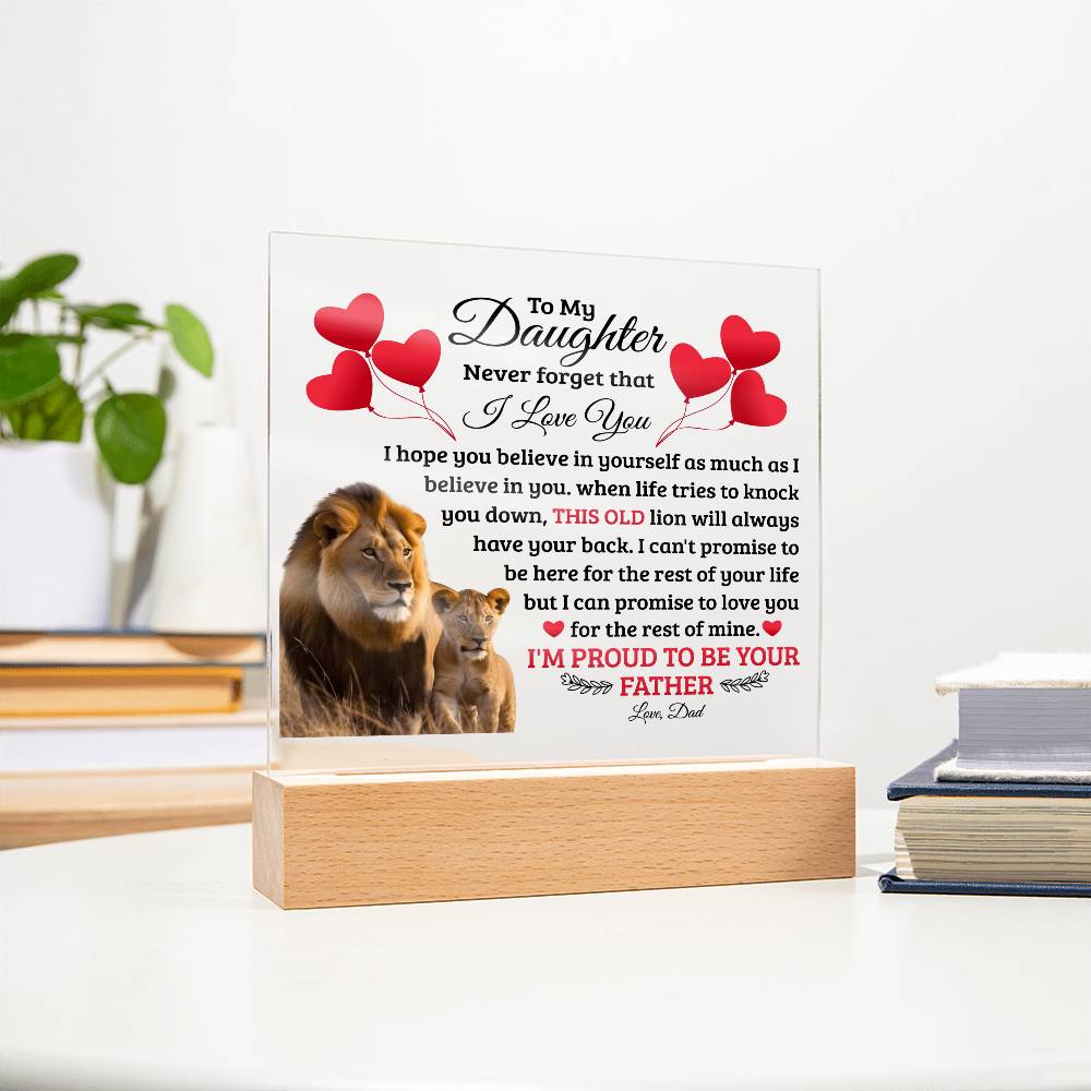 To My Daughter Old Lion – Acrylic Square — product image 7