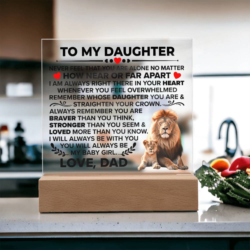 To My Daughter Braver – Acrylic Square — product image 11