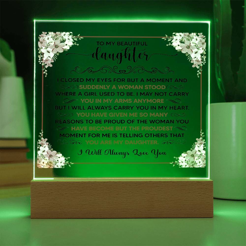 To My Beautiful Daughter – Acrylic Square — product image 7